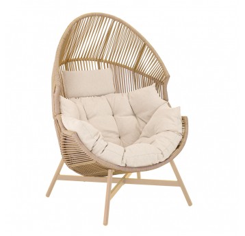 Fotel ogrodowy Holand jednoosobowy beżowy