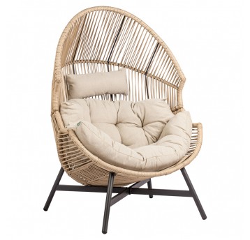Fotel ogrodowy Holand jednoosobowy beżowy