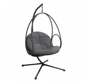 Fotel wiszący Dia z szarą poduszką