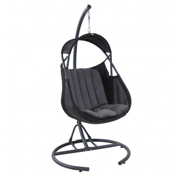 Fotel wiszący Forli ze stalową ramą