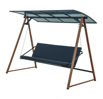 Huśtawka ogrodowa Duisburg z poliwęglanowym daszkiem