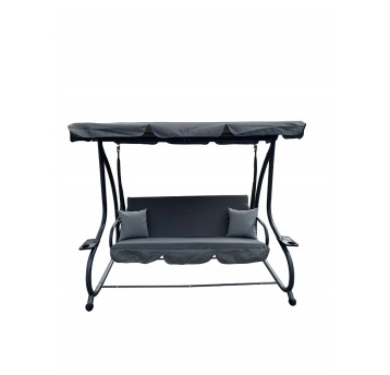 Huśtawka ogrodowa Pegi z daszkiem w kolorze szarym