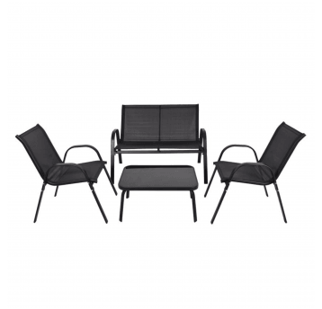 Kawowy zestaw mebli ogrodowych Rivet KD
