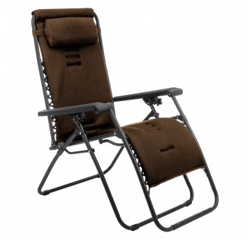 Leżak ogrodowy Delux 3D brązowy