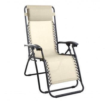 Leżak ogrodowy Delux beżowy