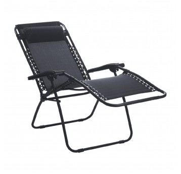 Leżak ogrodowy Delux grafitowy
