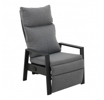 Leżak ogrodowy Moor z regulowanym oparciem i podnóżkiem