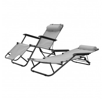 Leżak ogrodowy Senator szary
