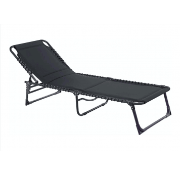 Łóżko kempingowe czarne