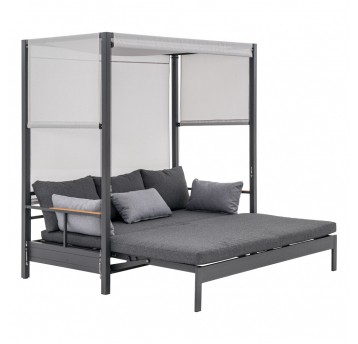 Łóżko ogrodowe Duisburg z baldachimem