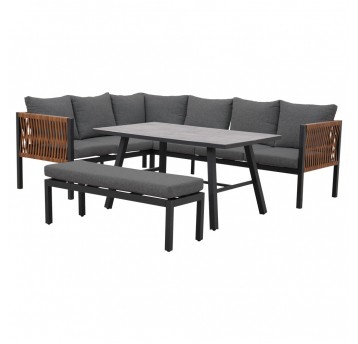 Meble ogrodowe jadalniane Texas z narożnikiem