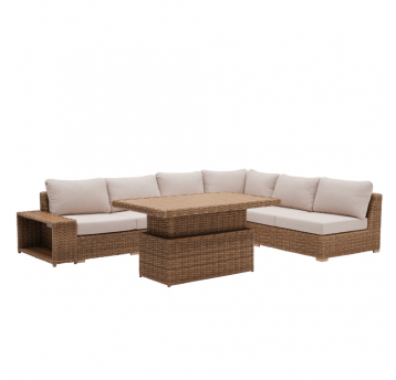 Meble ogrodowe Porto beżowe technorattanowe