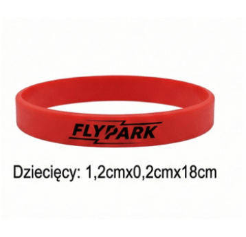 Opaska Silikonowa FlyPark DZIECKO - CZERWONA