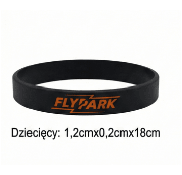 Opaska Silikonowa na nadgarstek DZIECKO-CZARNA