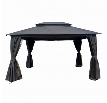 Pawilon ogrodowy 3 × 4 × 2,7 m ze ścianami i moskitierami