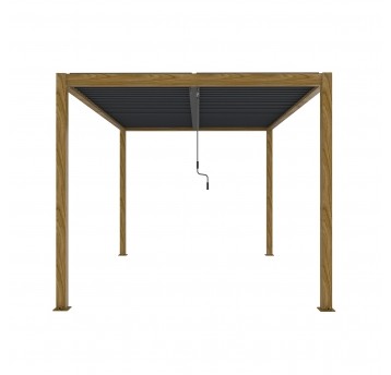 Pergola LUXE 3x4x2.5m drewno v2 z LED