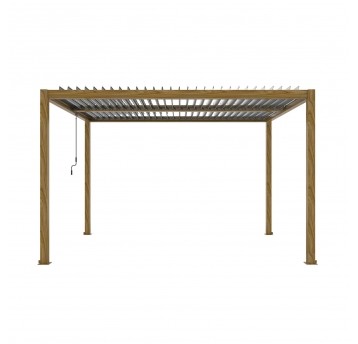 Pergola LUXE 4x4x2.5m drewno v2 z LED