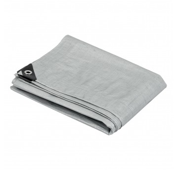 Plandeka strong 120G 3 x 4 m ze stalowymi oczkami szara