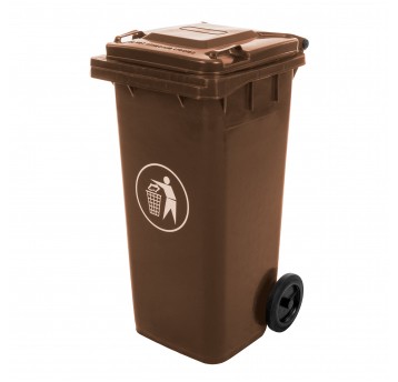 Pojemnik na odpady 120 L brązowy