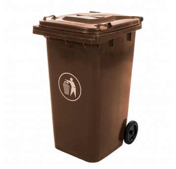 Pojemnik na odpady 240 L brązowy