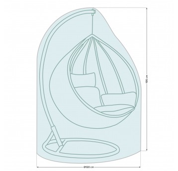 Pokrowiec na fotel ogrodowy pojedynczy 120x195 cm