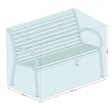 Pokrowiec na ławkę ogrodową 130x65x80/68 cm