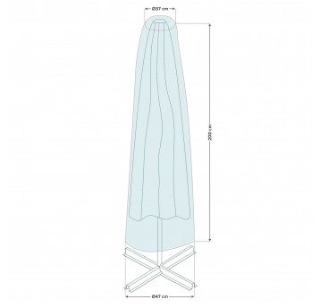 Pokrowiec na parasol ogrodowy 37/47x200 cm