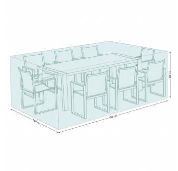 Pokrowiec na stół kwadratowy + krzesła 130x130x90 cm
