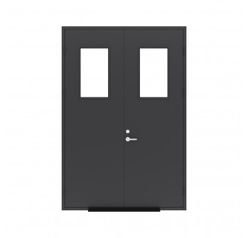 Stalowe drzwi z oknami z PC 175x258 ELITE