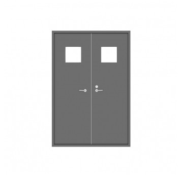 Stalowe drzwi z oknami z PC 175x258 ELITE