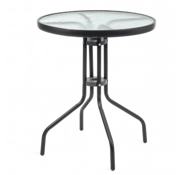 Stolik ogrodowy Jupiter ze szklanym blatem 60 cm